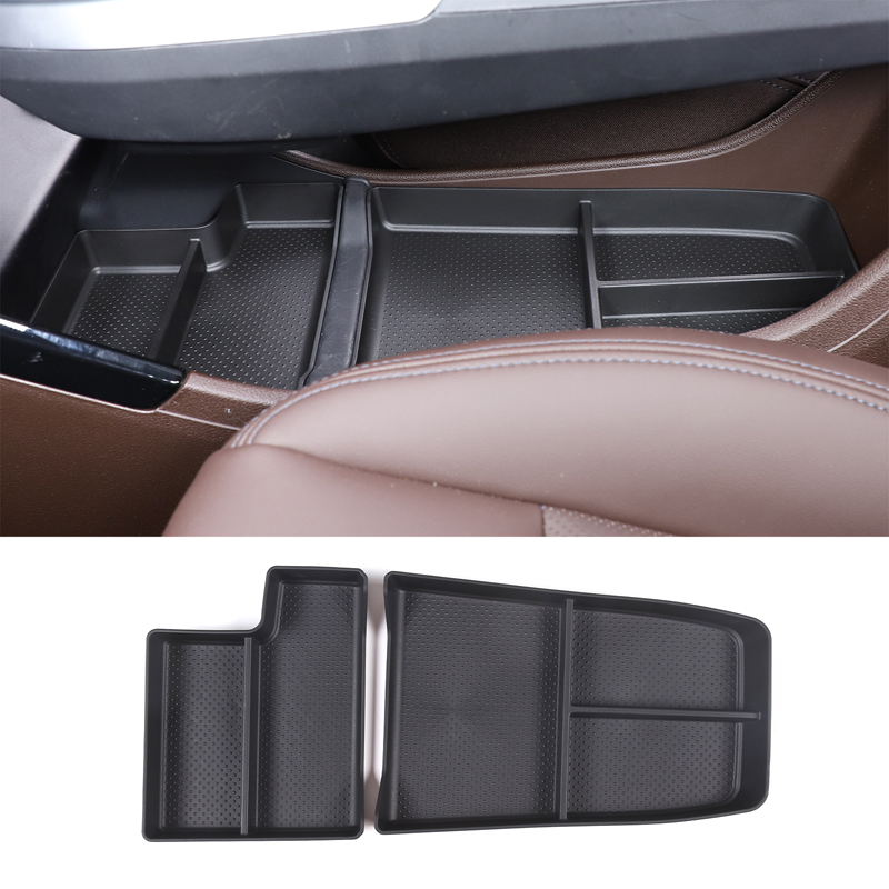 X1 Phone Accessories - LHD Zwarte TPE Onderste Middenconsole Opbergvak
