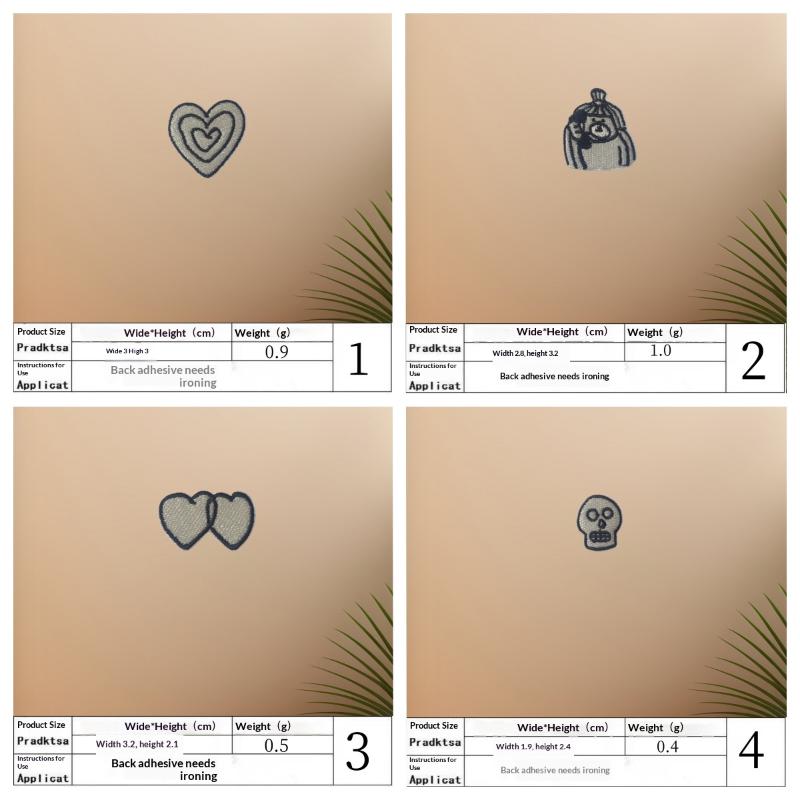 Phone Accessories - 1Set Hart Kat Schedel Vogels Geborduurde