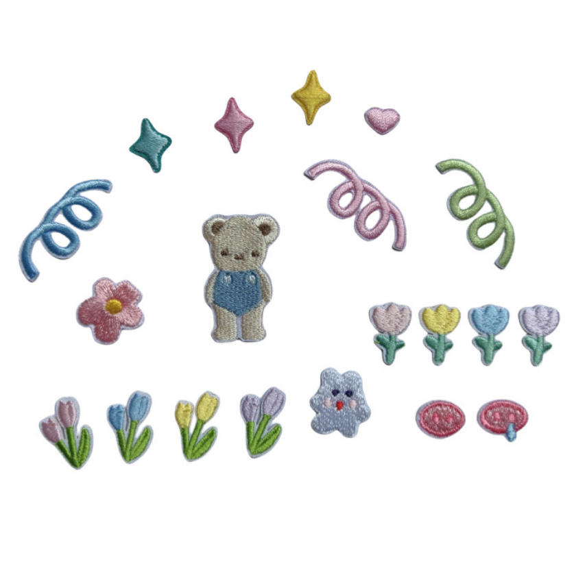 Phone Accessories Pictures - 10 stuks bloemen sterren lente geborduurde