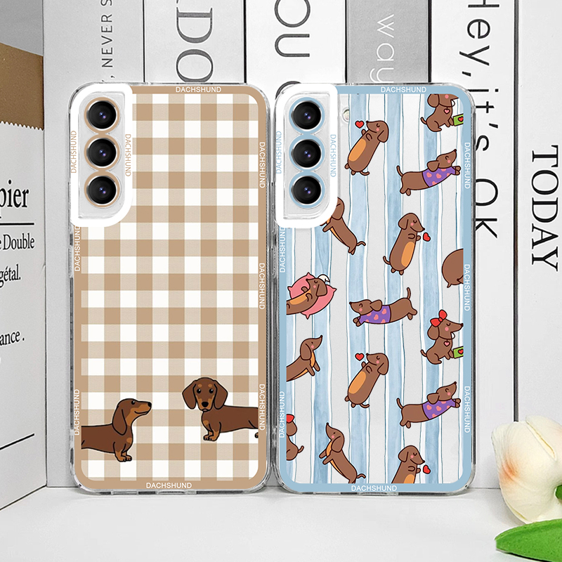 Samsung Accessories Phone - Schattige teckel telefoonhoesje voor Samsung Galaxy