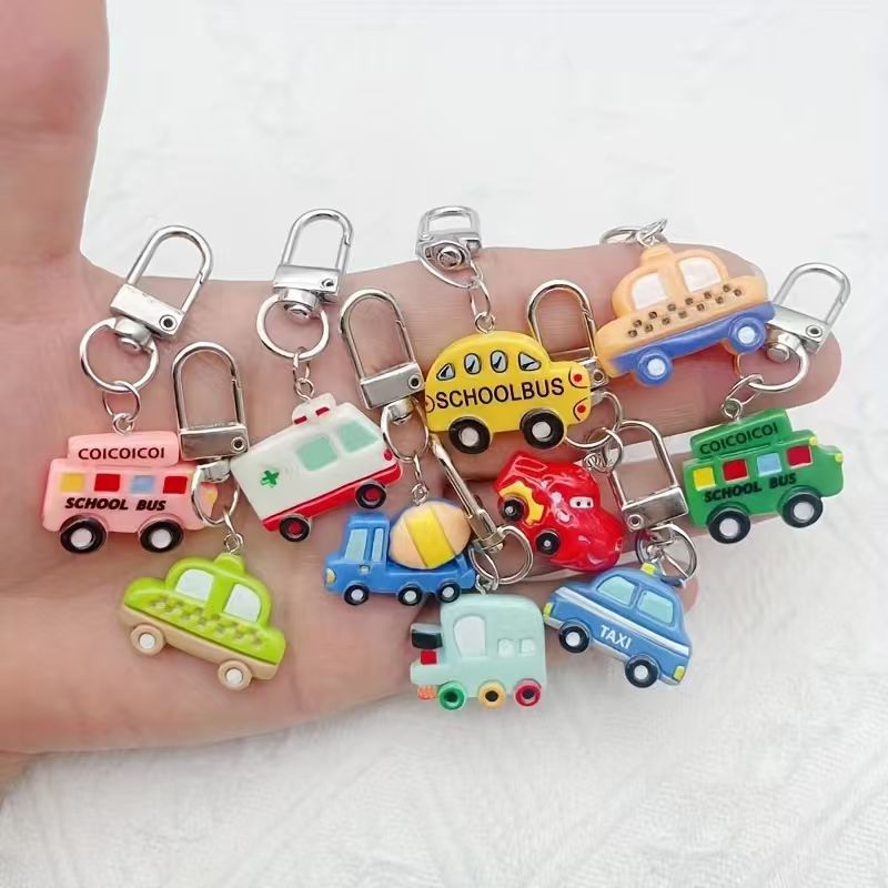 Phone Accessories - 10 stuks hars cartoon autosleutelhanger, geschikt
