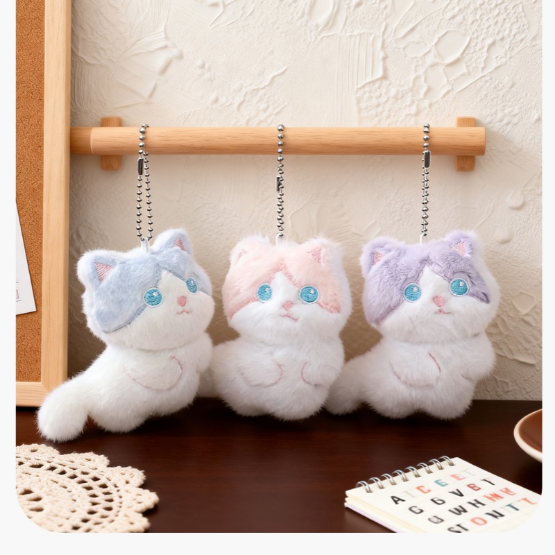 Phone Accessories In China - Schattige Calico Cat pluche sleutelhanger, tasbedel,